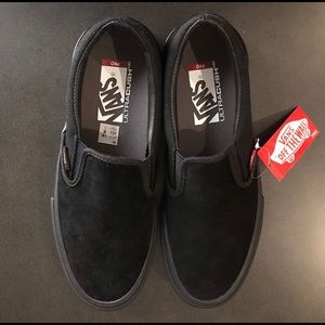 Men’s Classic Black Suede Slip On Vans Shoes